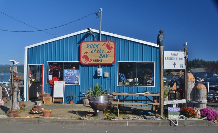 gift and bait shop on Alsea Bay